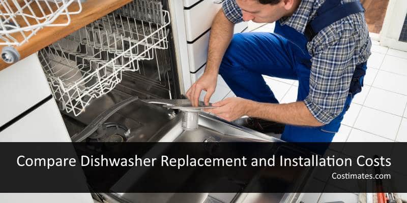 new dishwasher from lowes being installed