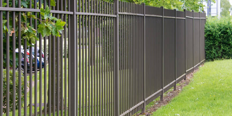 aluminum decorative steel metal fence installed