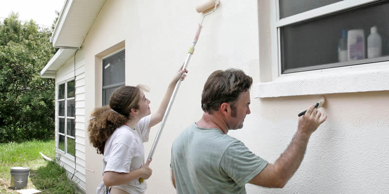 painting the exterior of a home