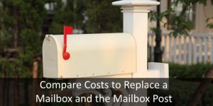 mailbox replacement white with post and cost
