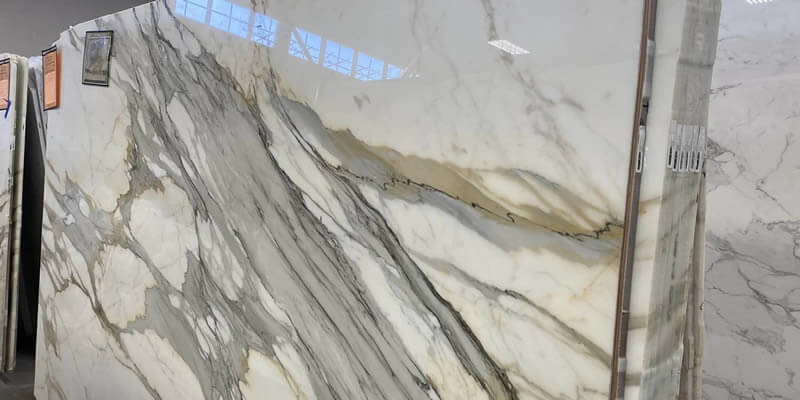 darker white marble slab for kitchen