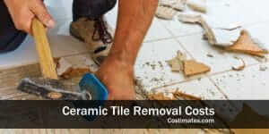 ceramic tile removal cost during bathroom renovation
