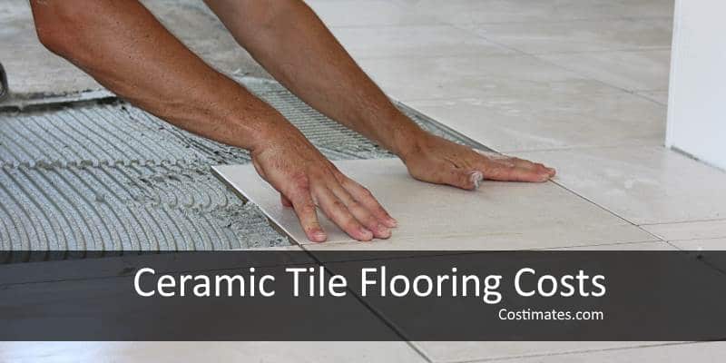 Large Ceramic Tile Flooring being Installed at Cost