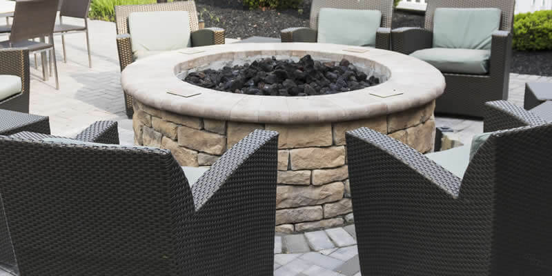 new outdoor gas firepit