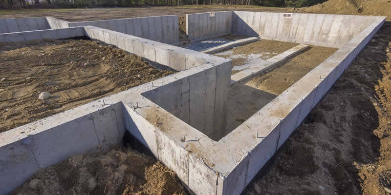 new home concrete foundation