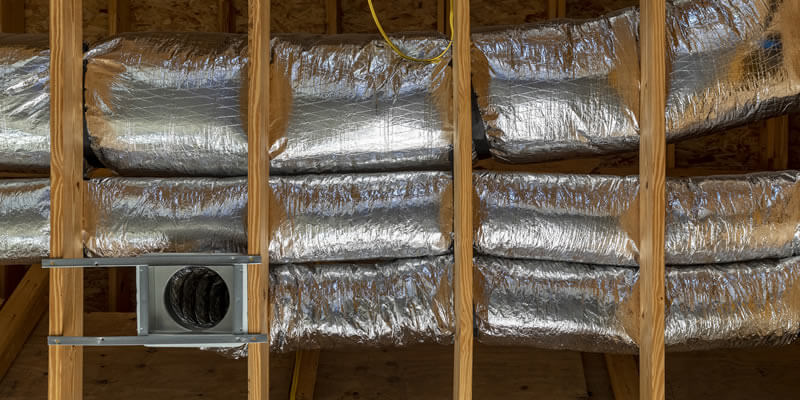 hvac ducting in new construction home