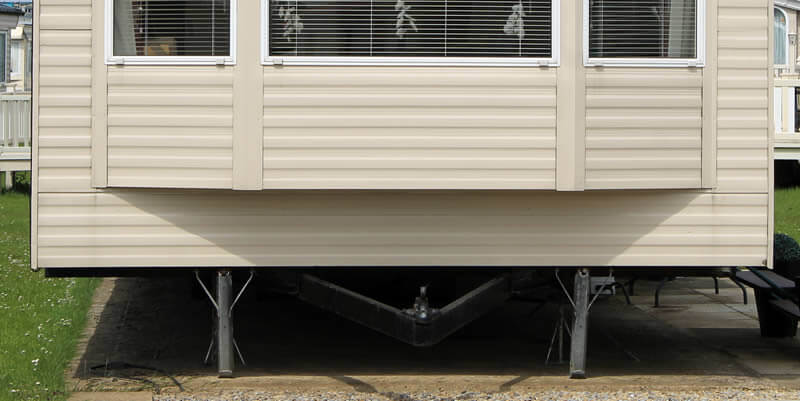 mobile home without underpinning