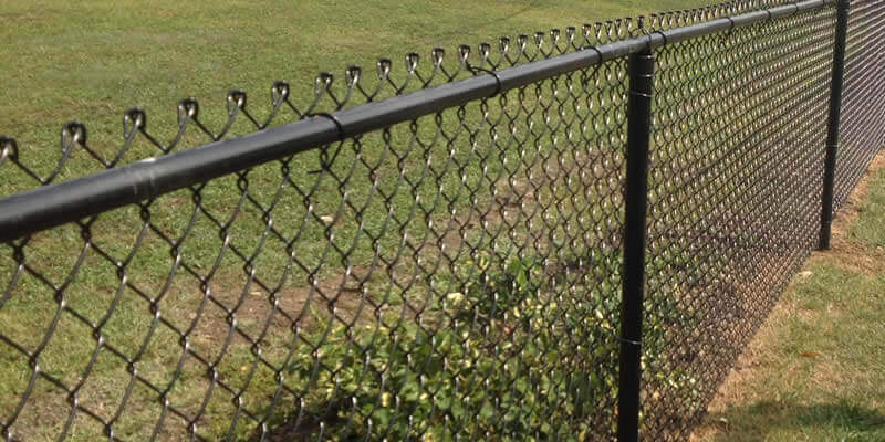new chain link vinyl coated fence